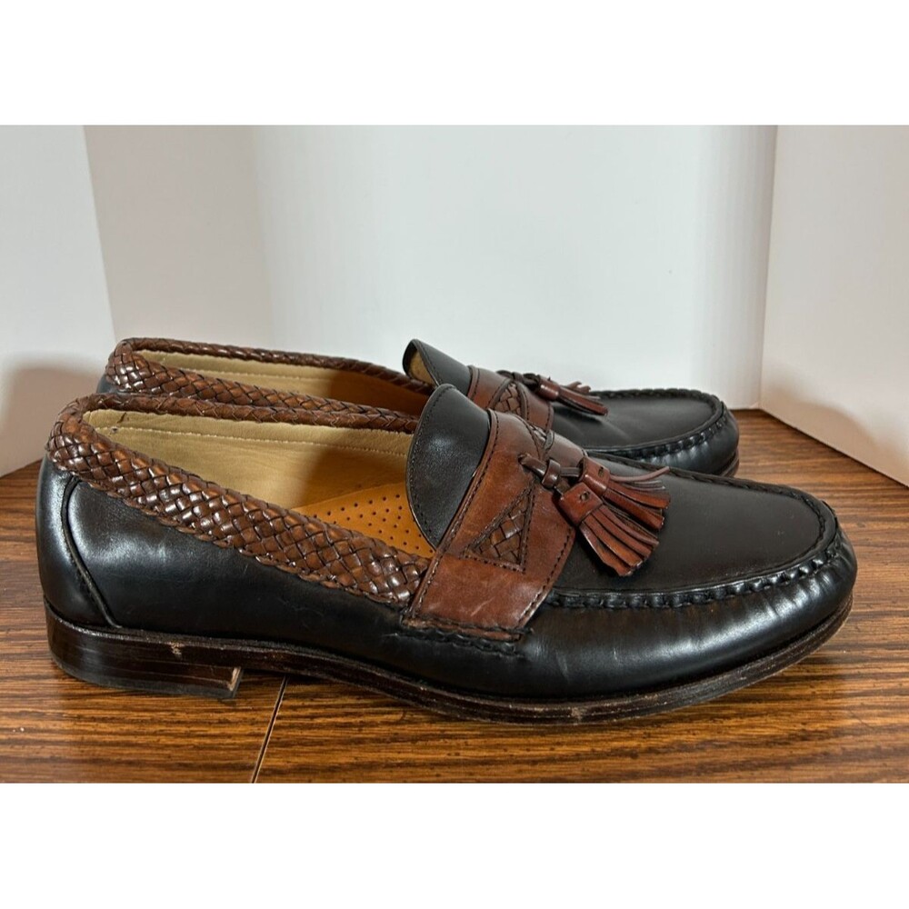 Allen Edmonds Maxfield Leather Tassel Loafers Mens Size 8.5 C Black Casual Shoes